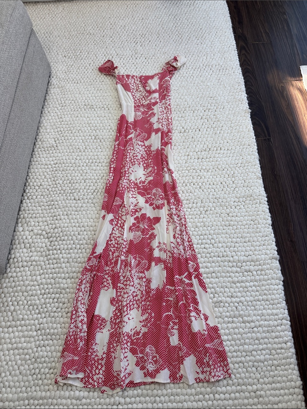 Flynn Skye Red & White Floral Maxi Dress